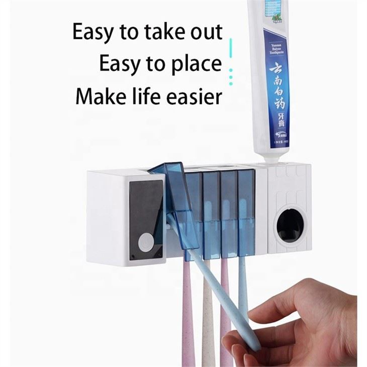 Deiliad Sanitizer brws dannedd gyda Sychu
